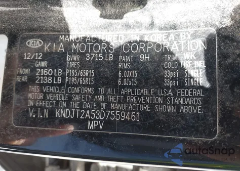 2013 Kia Soul from USA, damaged, VIN KNDJT2A53D7559461